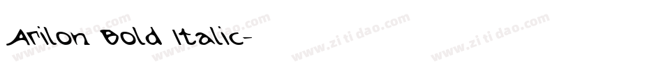 Arilon Bold Italic字体转换